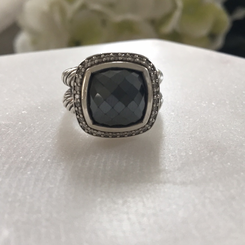 David Yurman Albion ring with Hematine & Diamonds